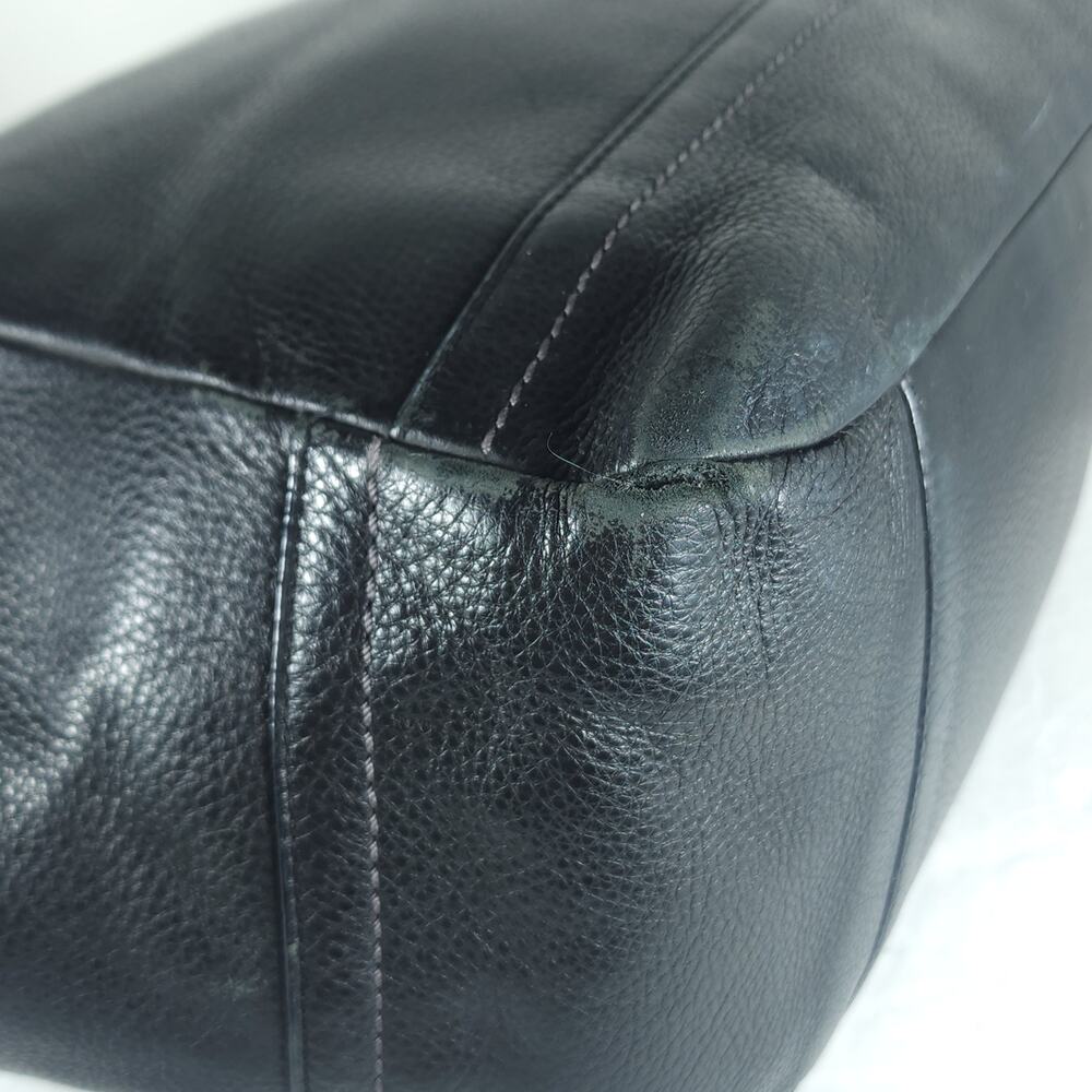 Coach Park Carrie 23284 Black Pebbled Leather Carryall Tote Shoulder Bag - Picture 11 of 16